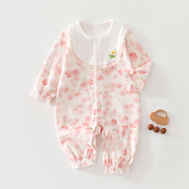 Classe A Pure coton bébé Romper printemps automne osseux manches longues costume bébé