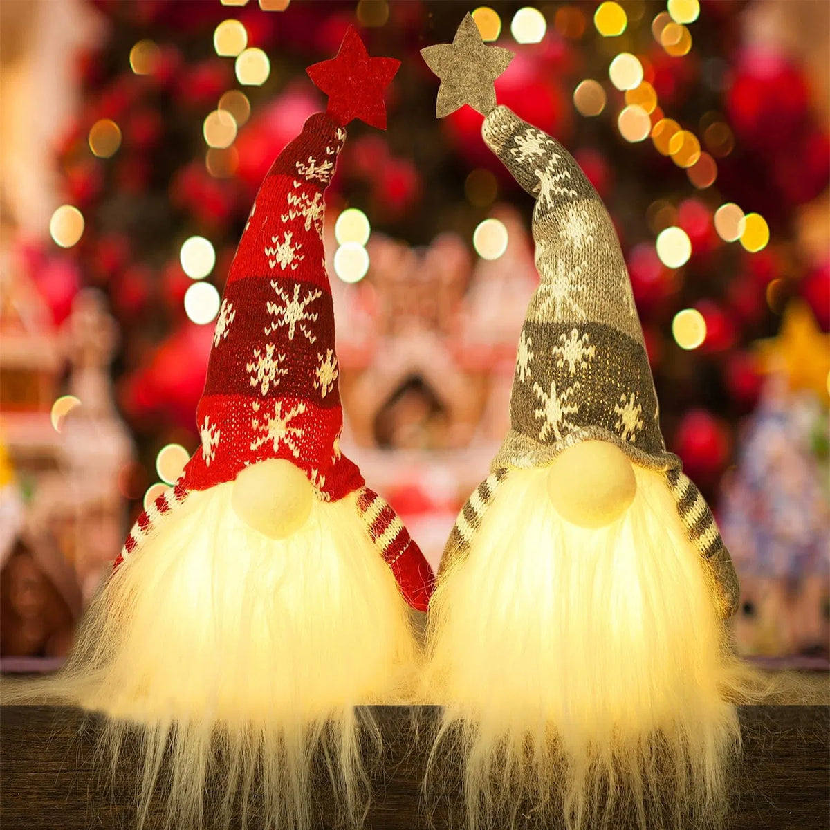 Gnome de Noël éclairé