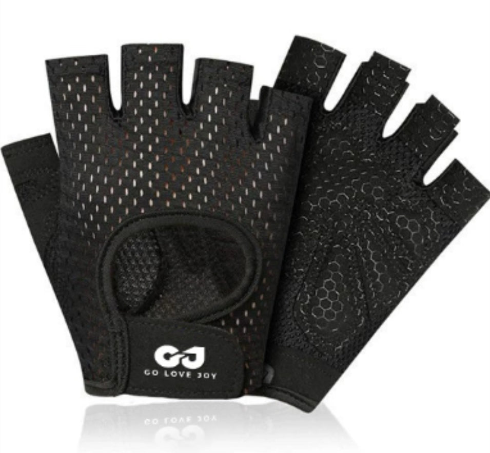 Cyclisme papillon Mesh respirant mince fitness gants demi-doigts