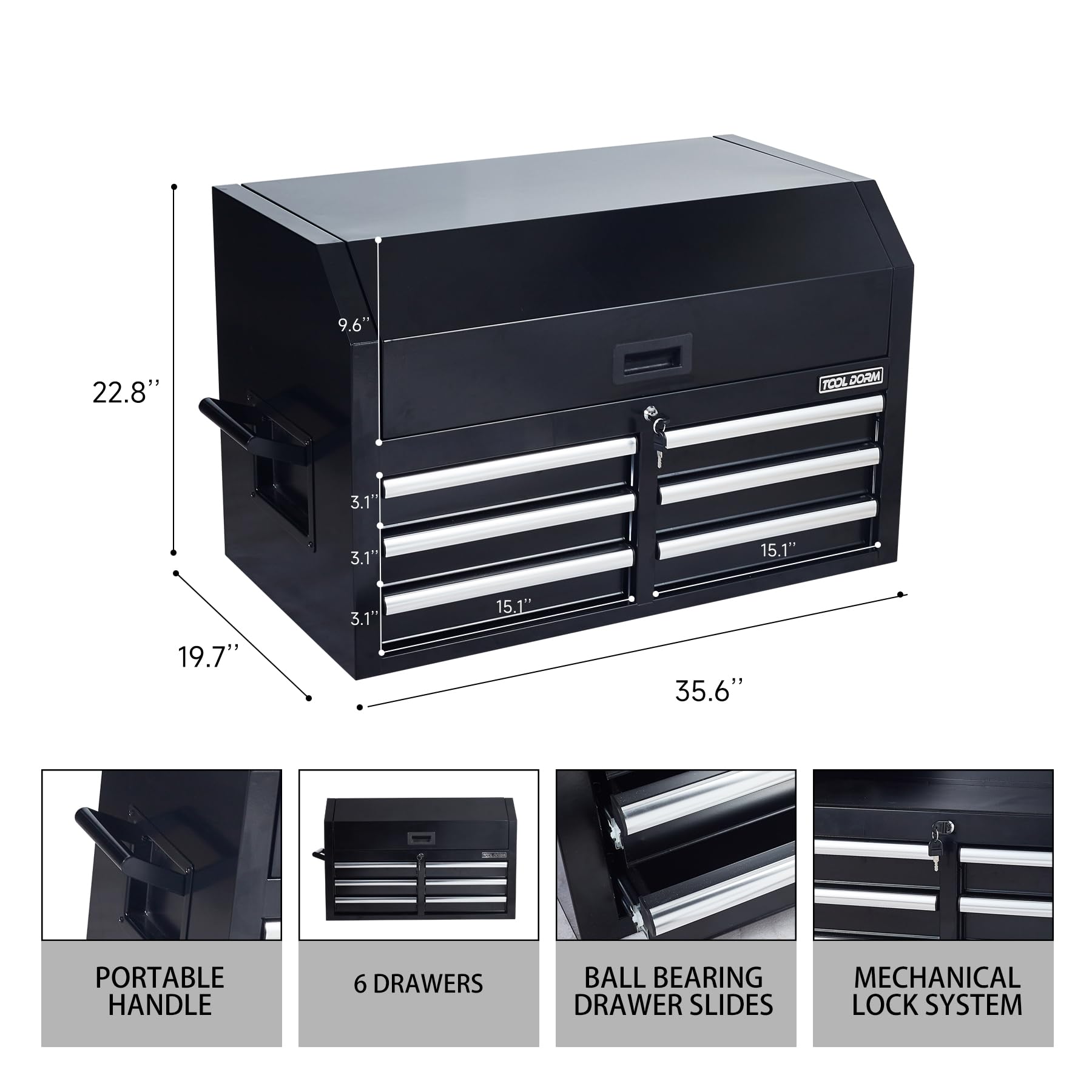 Uniquement pour l'expédition sur Bill 36-pouce 6-drawer Tool Cabinet empilable TC3606