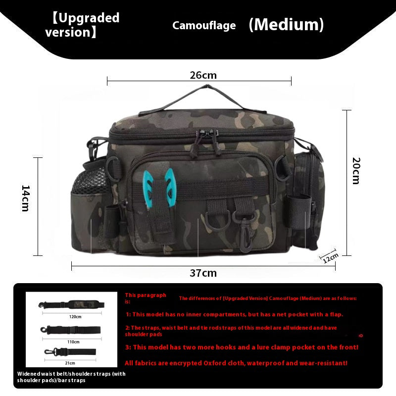 Équipement de pêche Luya Crossbody Sac de rangement multifonctionnel