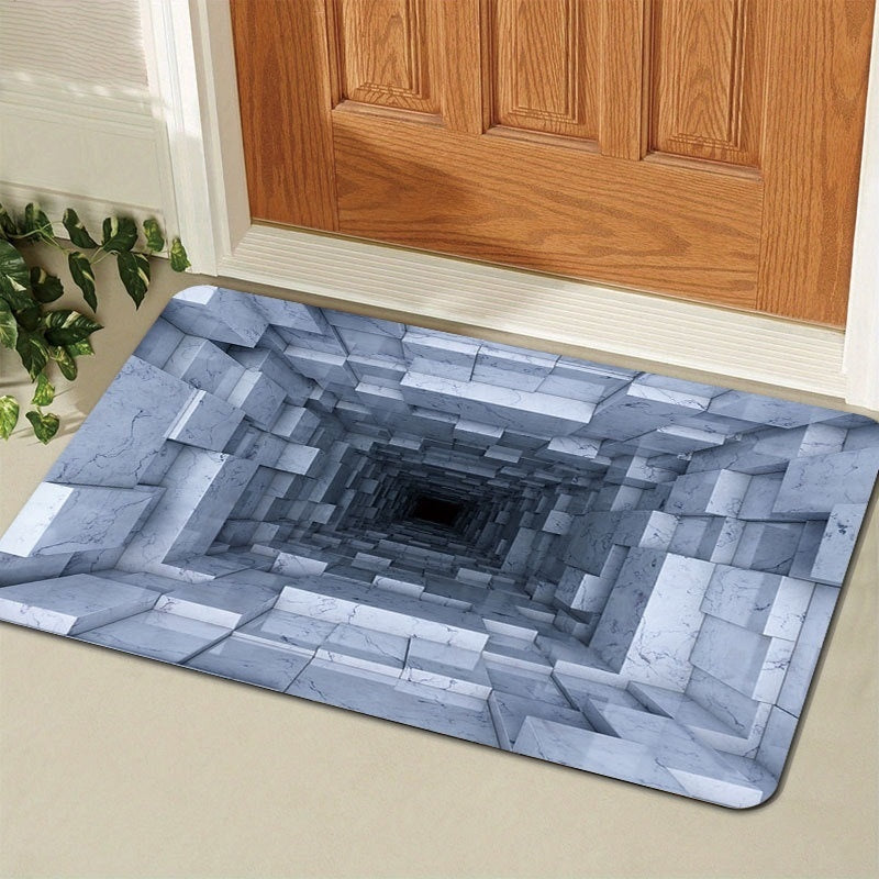 Effet visuel 3D Maison Ground Mat Salle de bain antidérapante