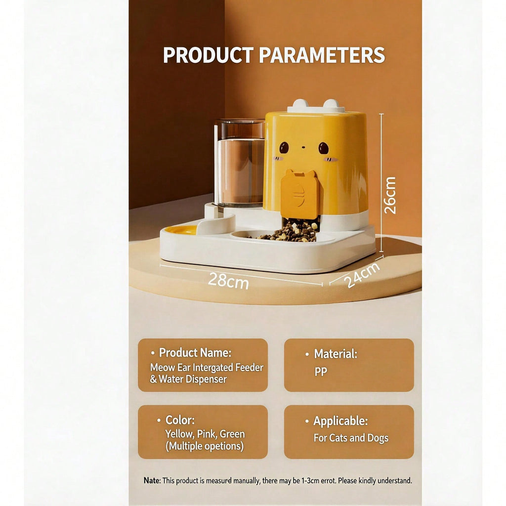 2 En 1 Alimentation automatique pour animaux et distributeur d'eau