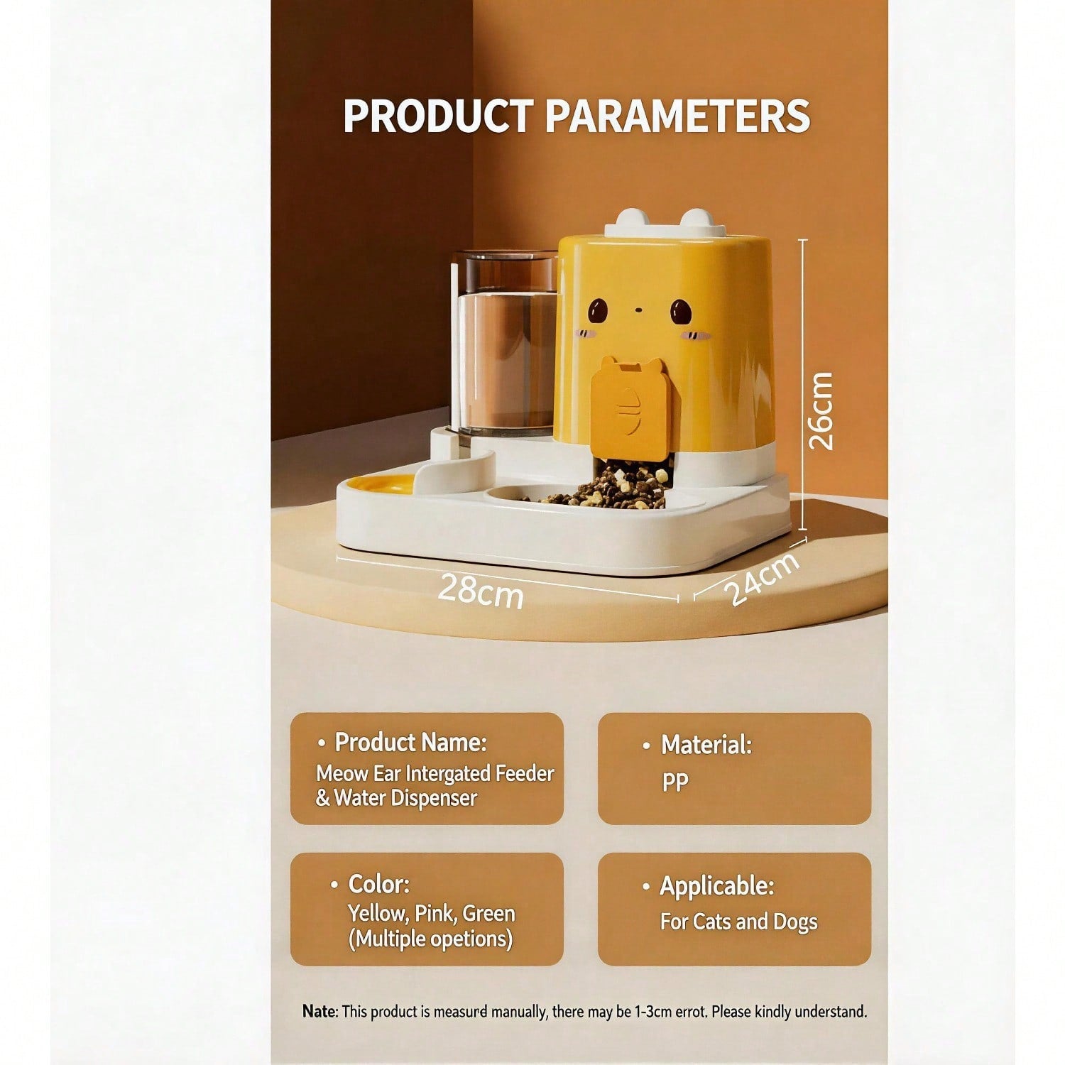 2 En 1 Alimentation automatique pour animaux et distributeur d'eau