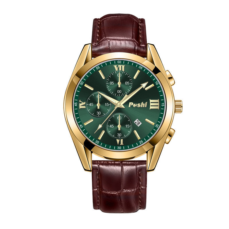 Montre Quartz Montre haute de gamme en cuir véritable montre imperméable pour hommes