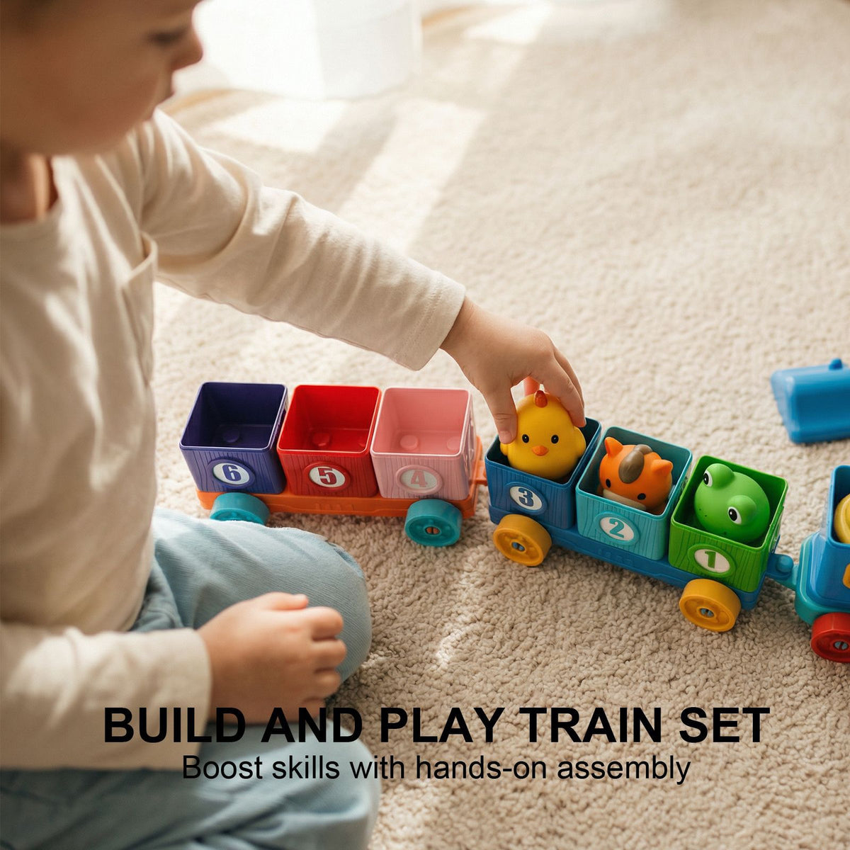 Digital Animal Train baby early education finger puppet cognitive
