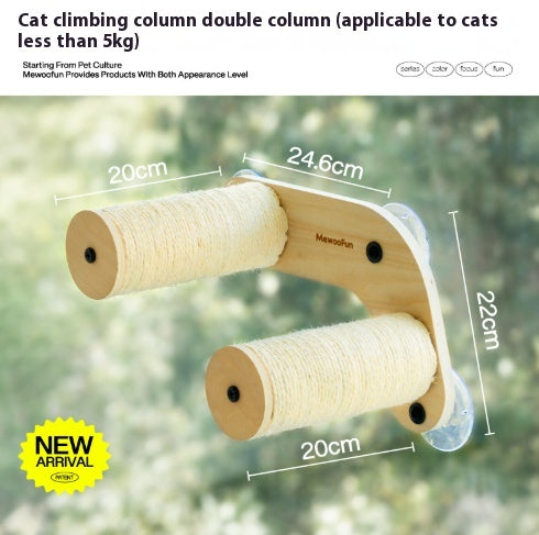 Meow Hu Wang est aussi Cat Scratch Trees ne couvrant pas une zone de mur de verre