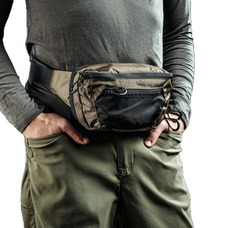 Multifonctionnel Double couche Portable Tactical Waist Pack Nylon imperméable Ceinture réglable