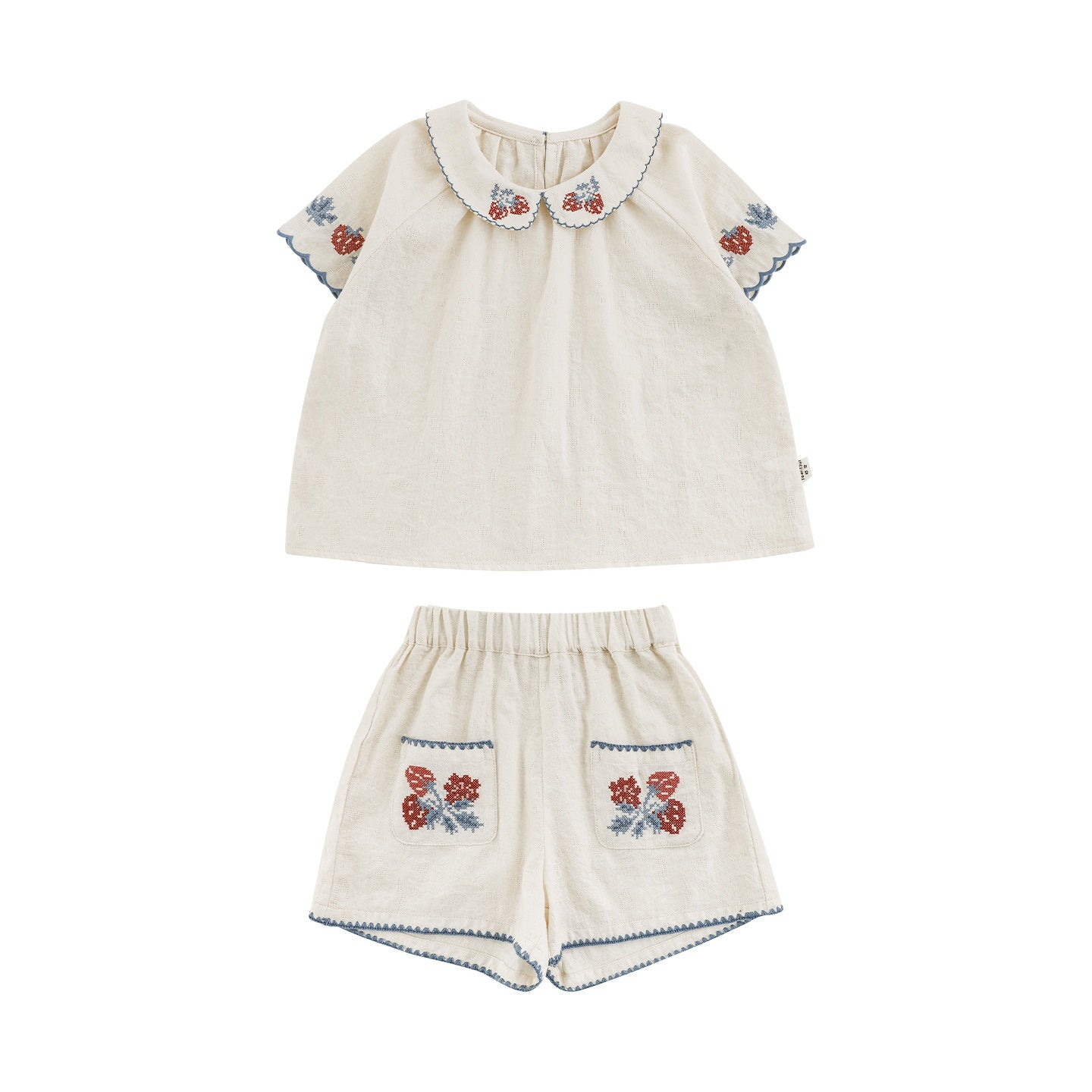 Ensemble de robes de poupée de fraise et de short pour filles