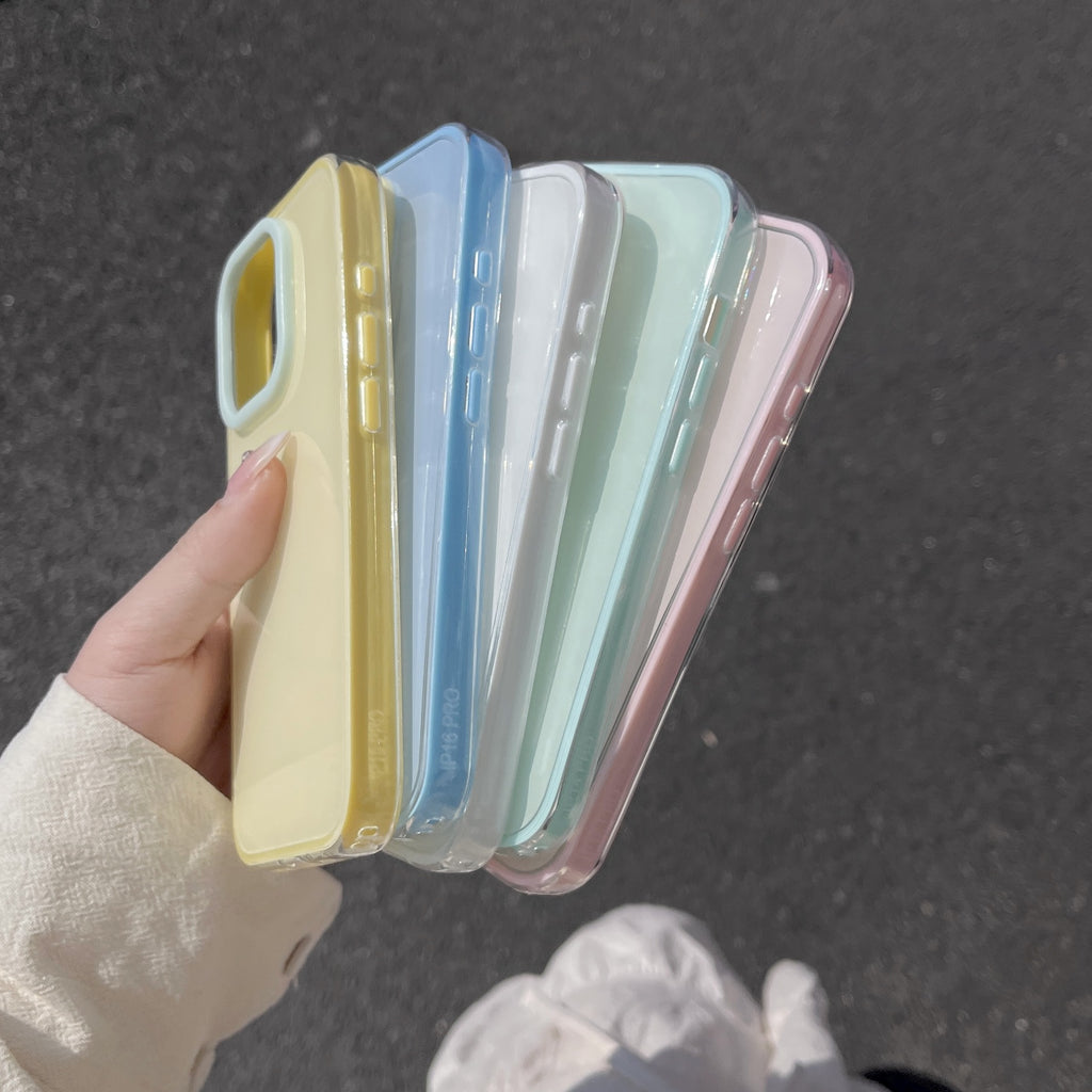 Simple Jelly Solid Color Étui téléphonique tout compris