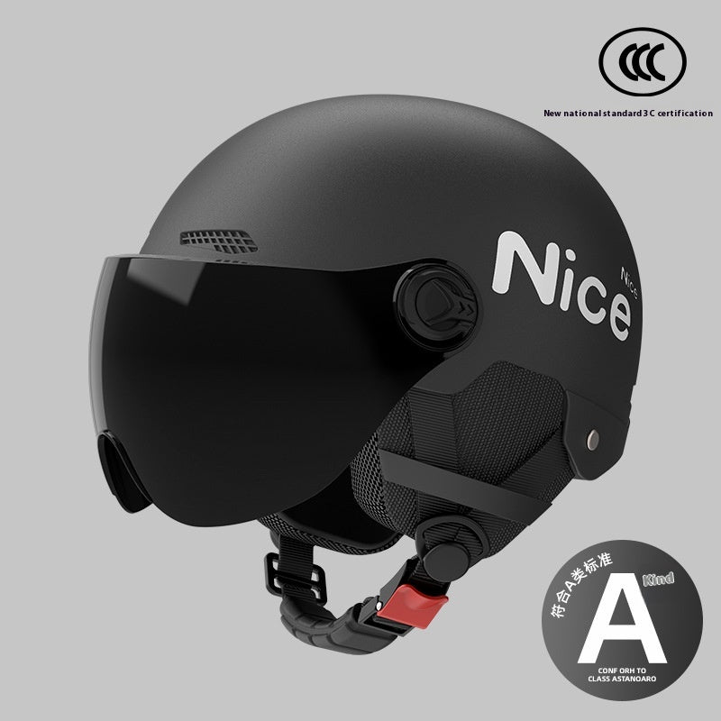 Casque de sécurité couleur solide de moto pour femmes