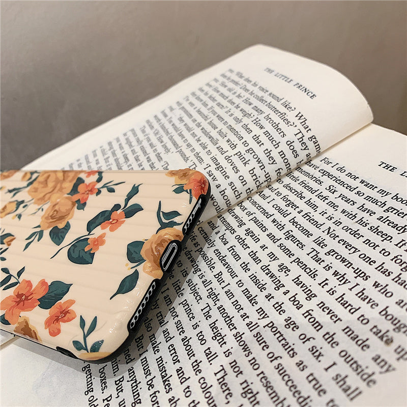 Fashionable et simple cas de téléphone à fleurs française