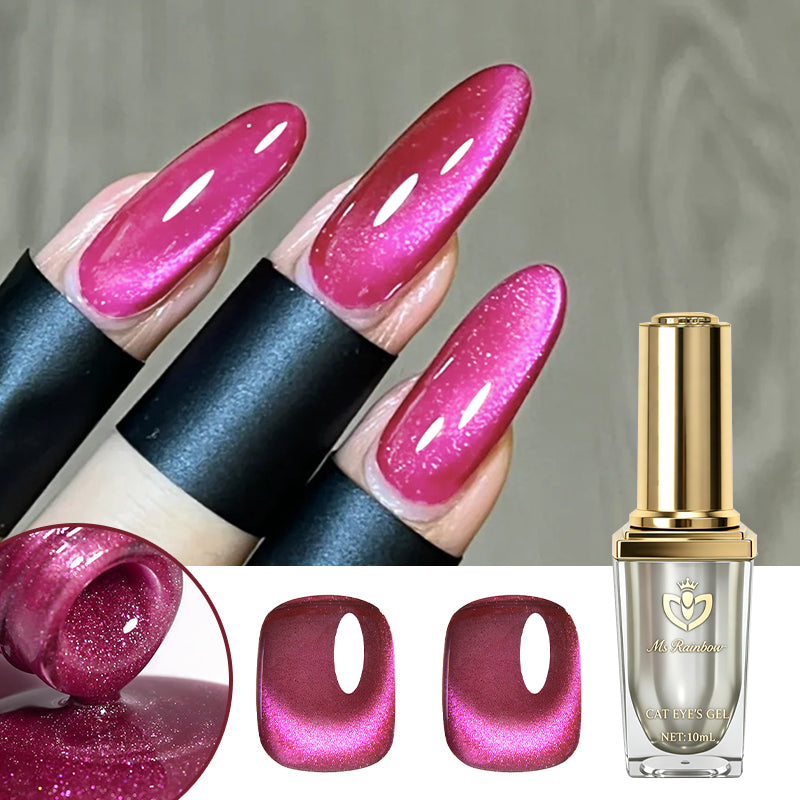 Ms Rainbow Starry Series 05 Cerise Rouge Chat Eye Gel Polonais