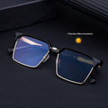 Lunettes de soleil européennes et américaines pour sourcils de mode à demi-forme en couleur changeante pour hommes
