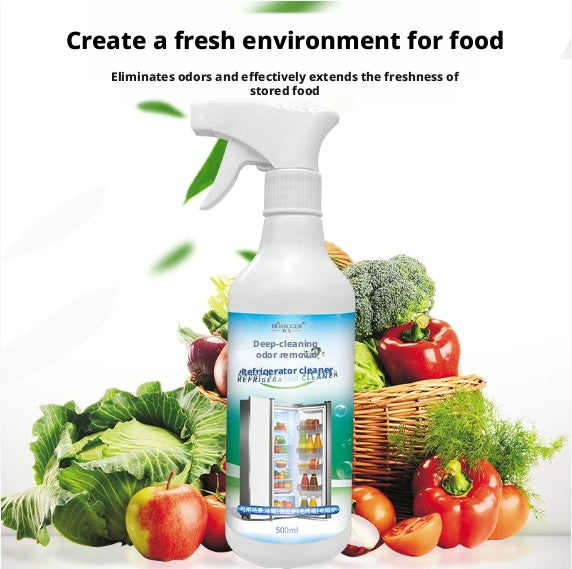 Refrigerator cleaning and odor removal