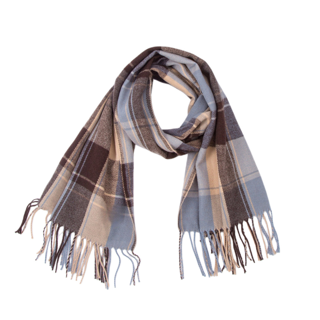 Homme et femme de style britannique Couple écharpe avec grand motif de plaid