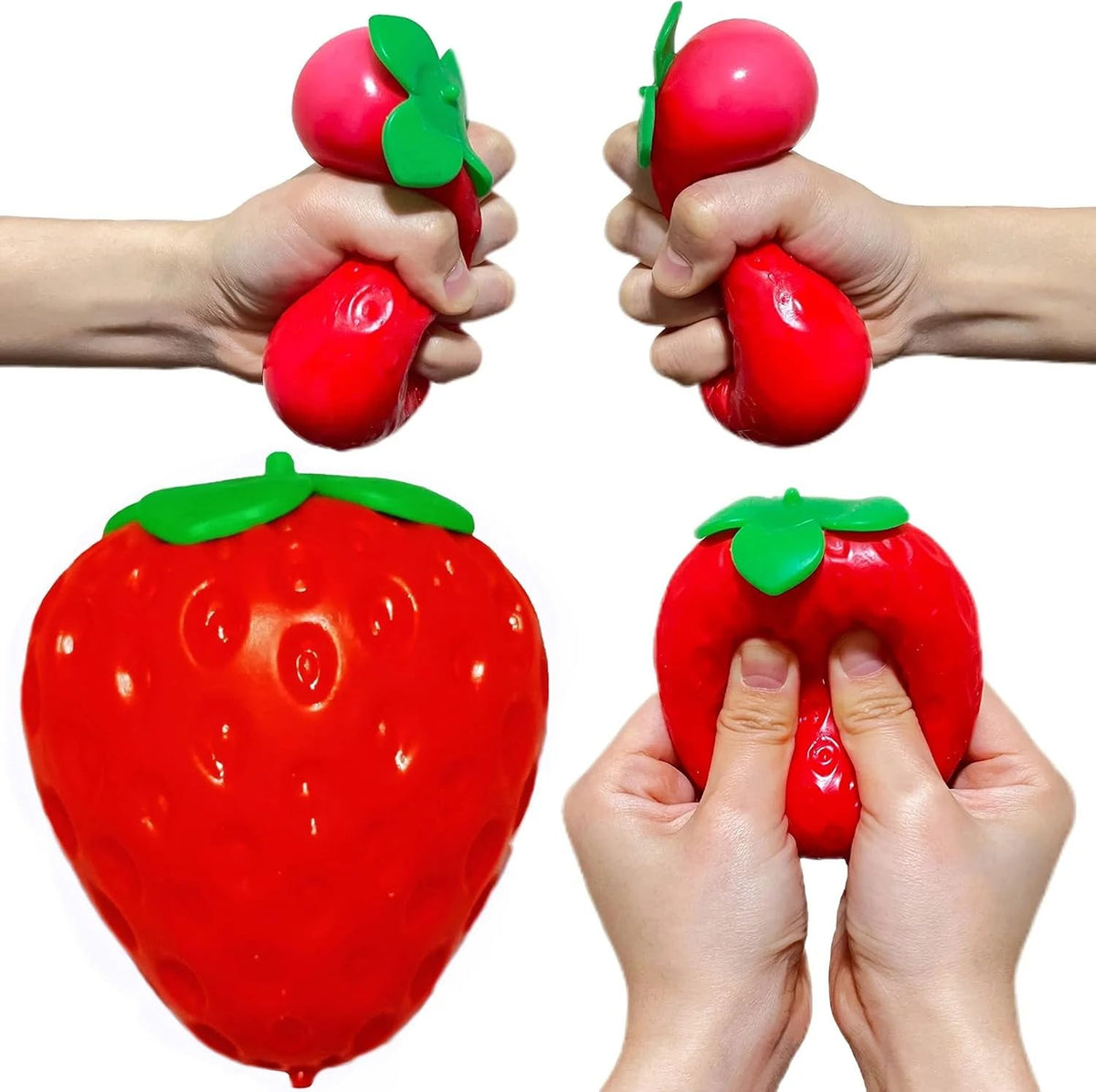 Fraise , Fraise Squishy Sensory Fidget Giant Jumbo Big Lent Rising Stress Ball Squ