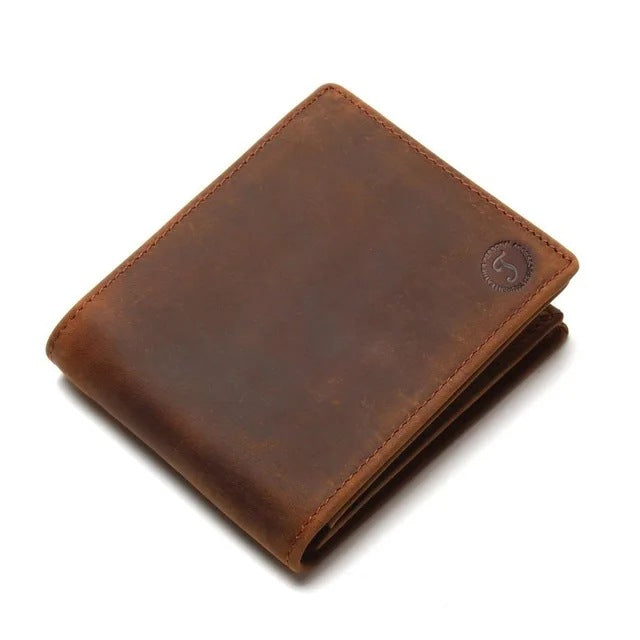 Cuir véritable Court Vertical Antivol Portefeuille Homme