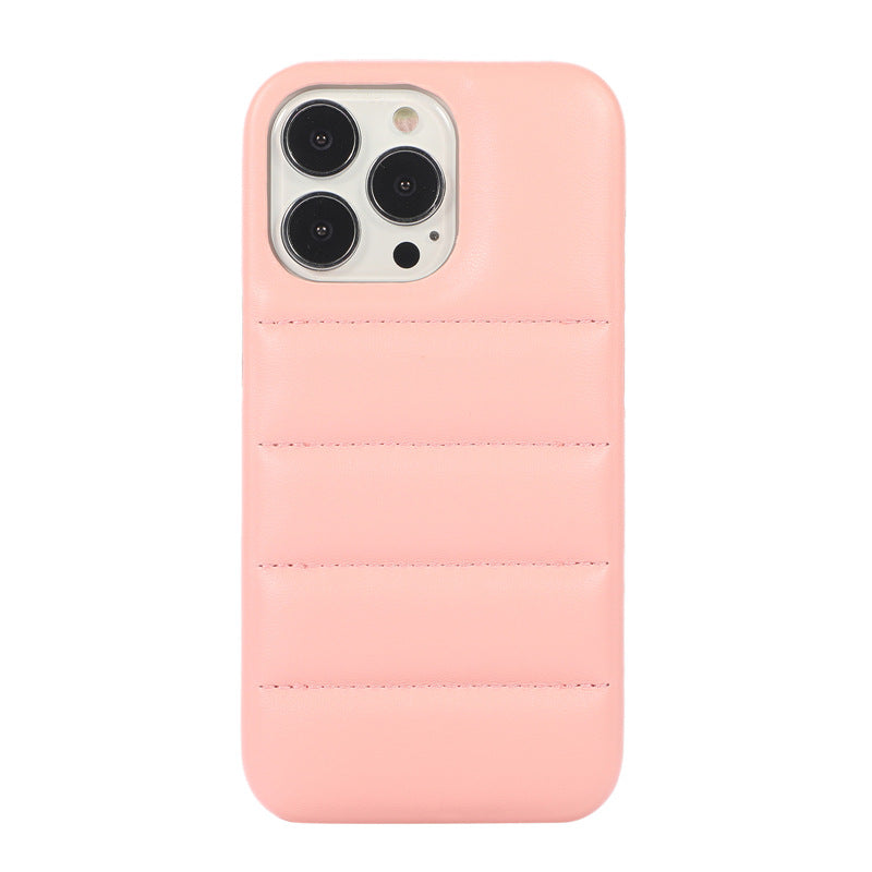 Clapet de téléphone en cuir d'Instagram en couleur solide