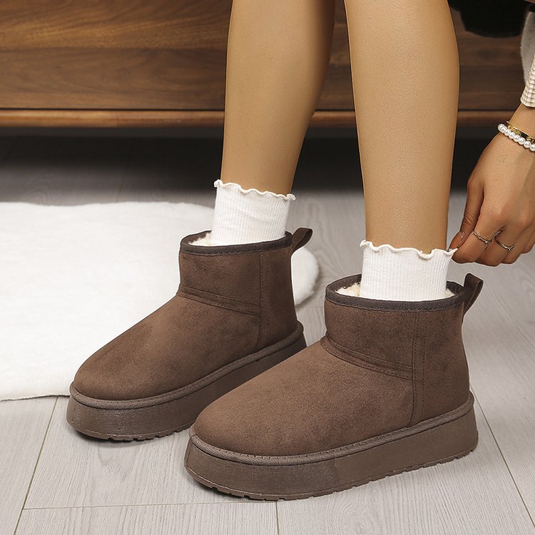 Bottes de neige chaudes et épaisses en peluche