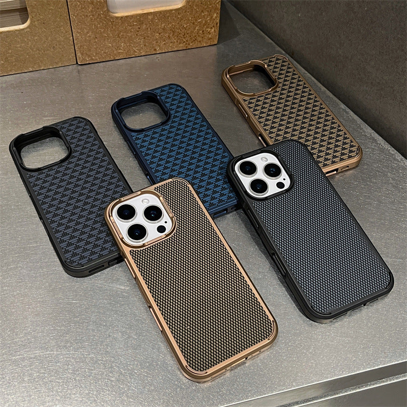 Coque d'aspiration magnétique en fibre de carbone avec une sensation Matte et Anti Drop