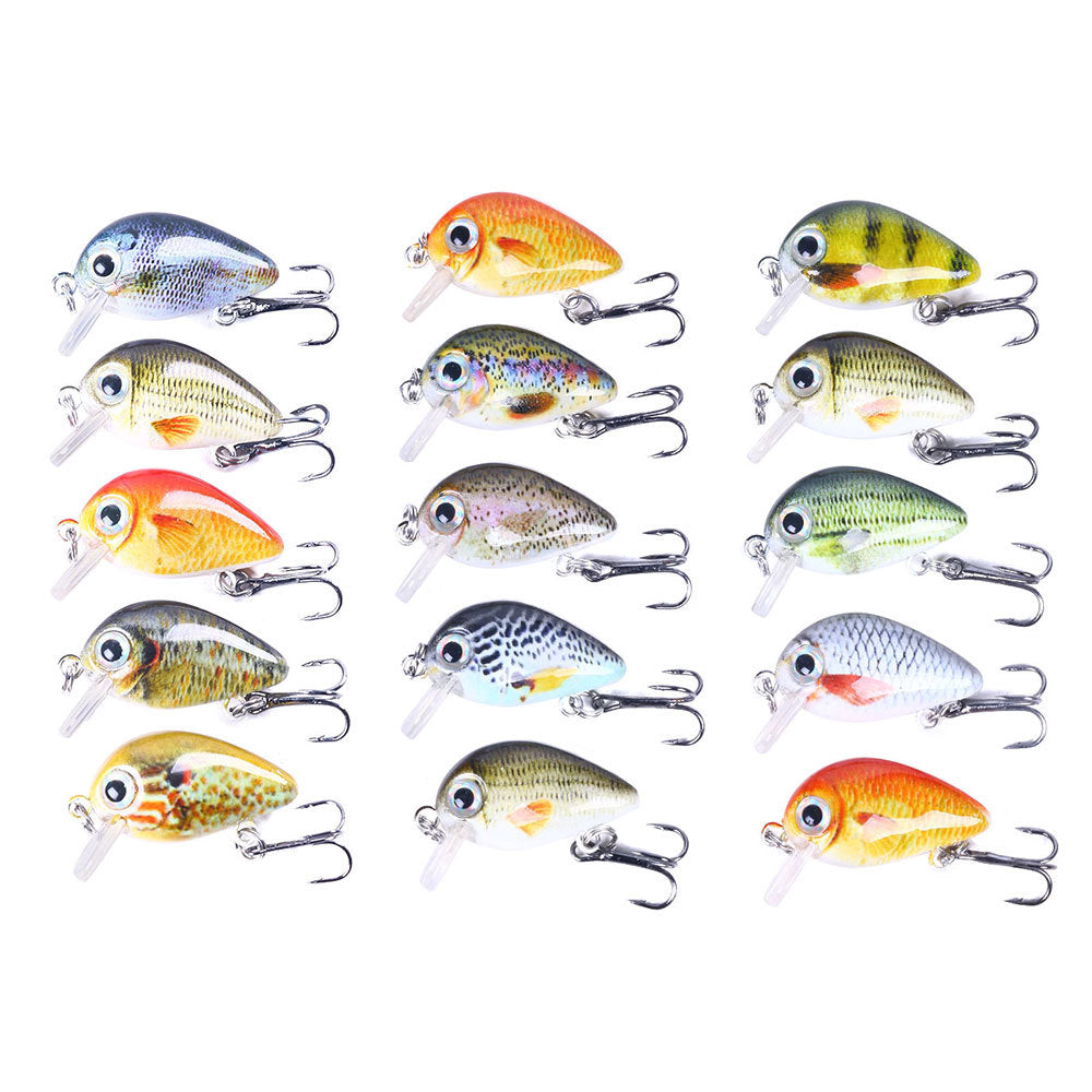 Style Mini Rock Lure de pêche 1,5g Petit ensemble de lure 5 couleurs Lure d'impression en boîte