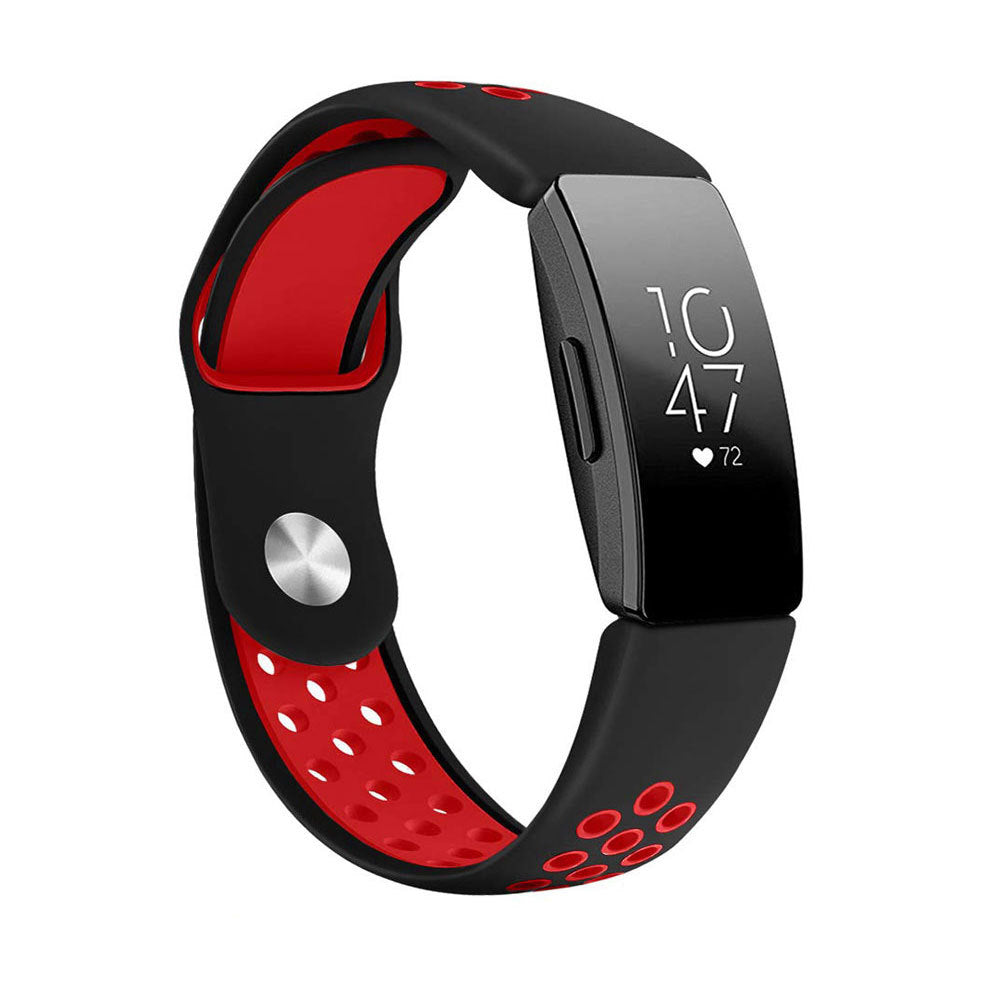 Two-tone silicone bracelet with breathable holes