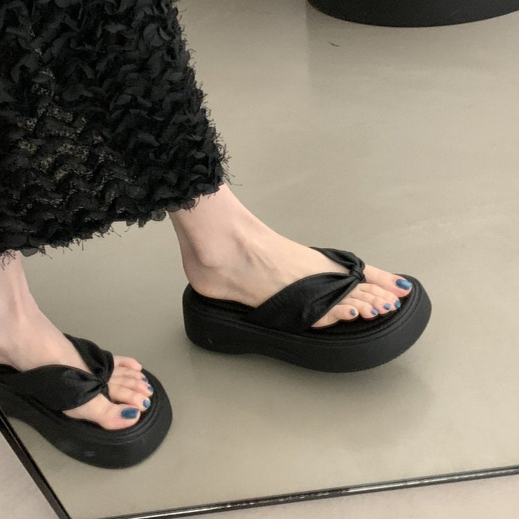 Femmes plate-forme élevée String Slippers