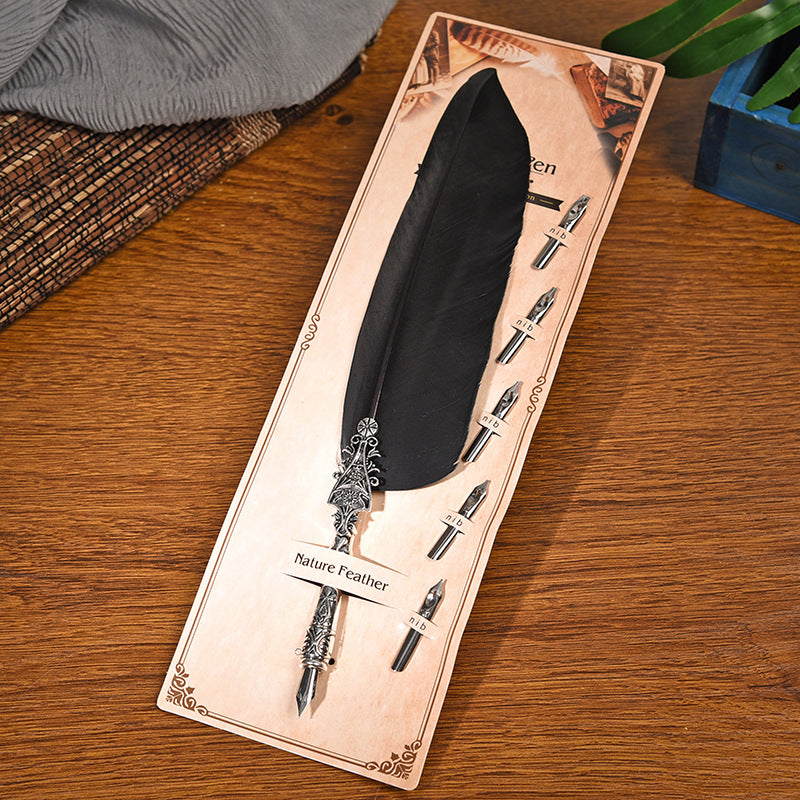 Stylo retro européen et américain personnalisé Cadeau trempé dans un stylo à eau