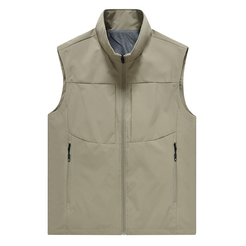Casual Respirant Photographie de plein air Pêche Sport Cardigan Stand Collar Hommes Veste