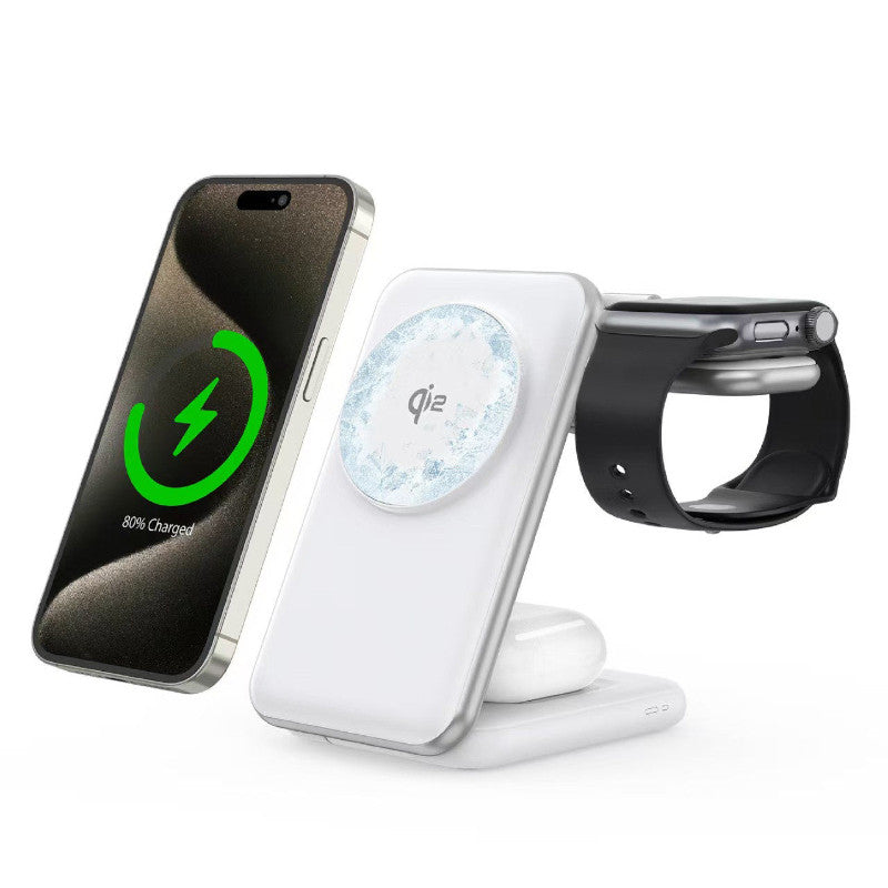 Chargeur sans fil pliable 25W 3-en-1 pour Smartwatches Téléphones