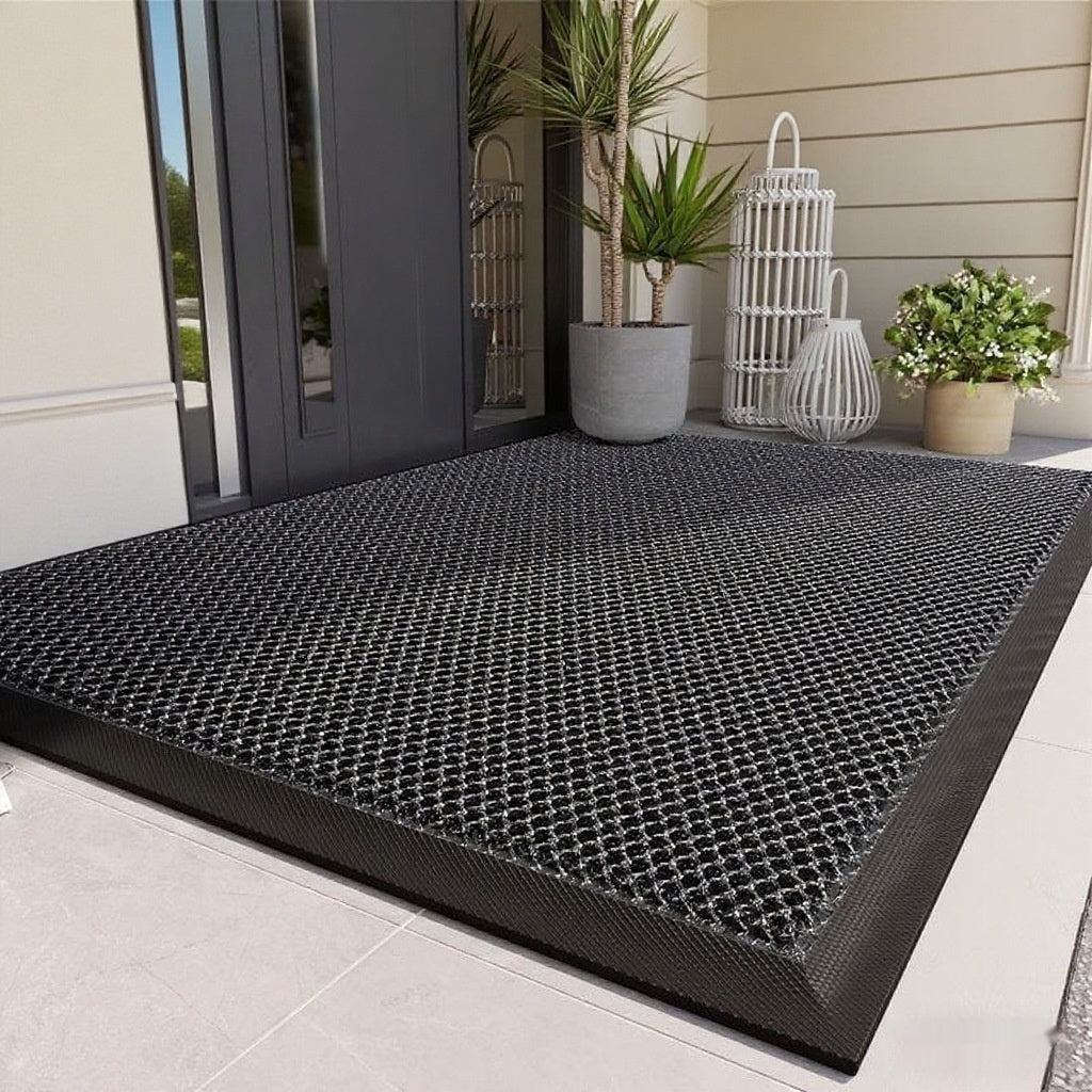 Tapis de porte extérieur antidérapant élastique pour les entrées de Villa