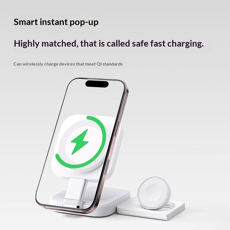 Chargeur 3-en-1 sans fil avec charge magnétique rapide