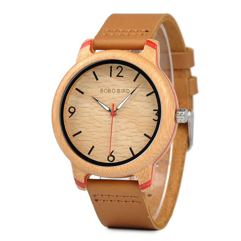 Simple et élégante montre en bois pour femmes