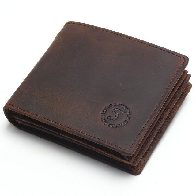 Cuir véritable Court Vertical Antivol Portefeuille Homme