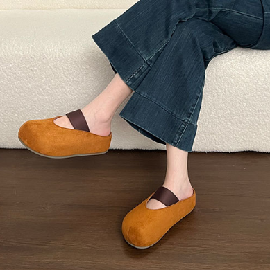 Plate-forme de démarrage en hauteur Slipon orteil fermé Ballet Mules Pour Petite Femmes