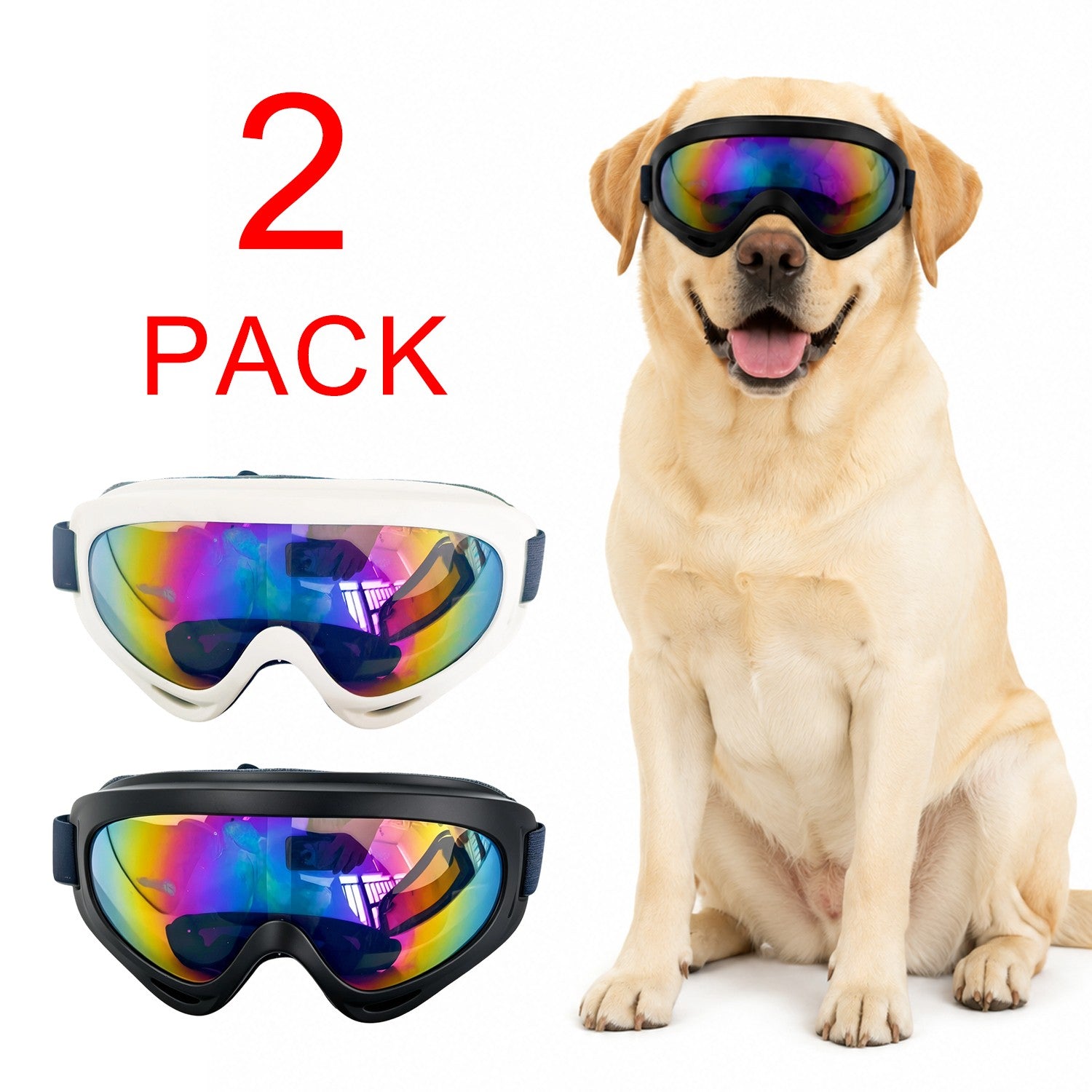 Lunettes de soleil pour chiens Gants pour chiens pour petits chiens Lunettes anti-Uv Protégez les yeux contre le vent