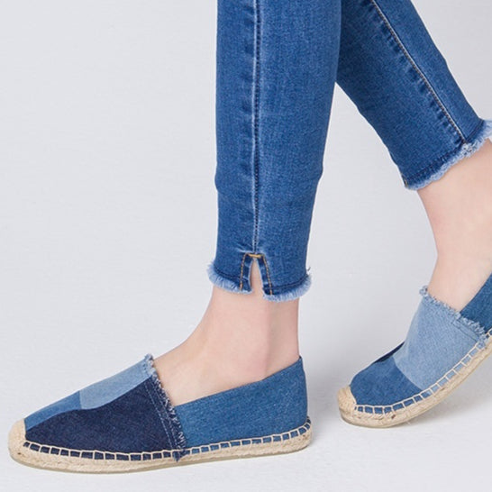 Chaussures de toile plate de Denim pour femmes de style Harajuku
