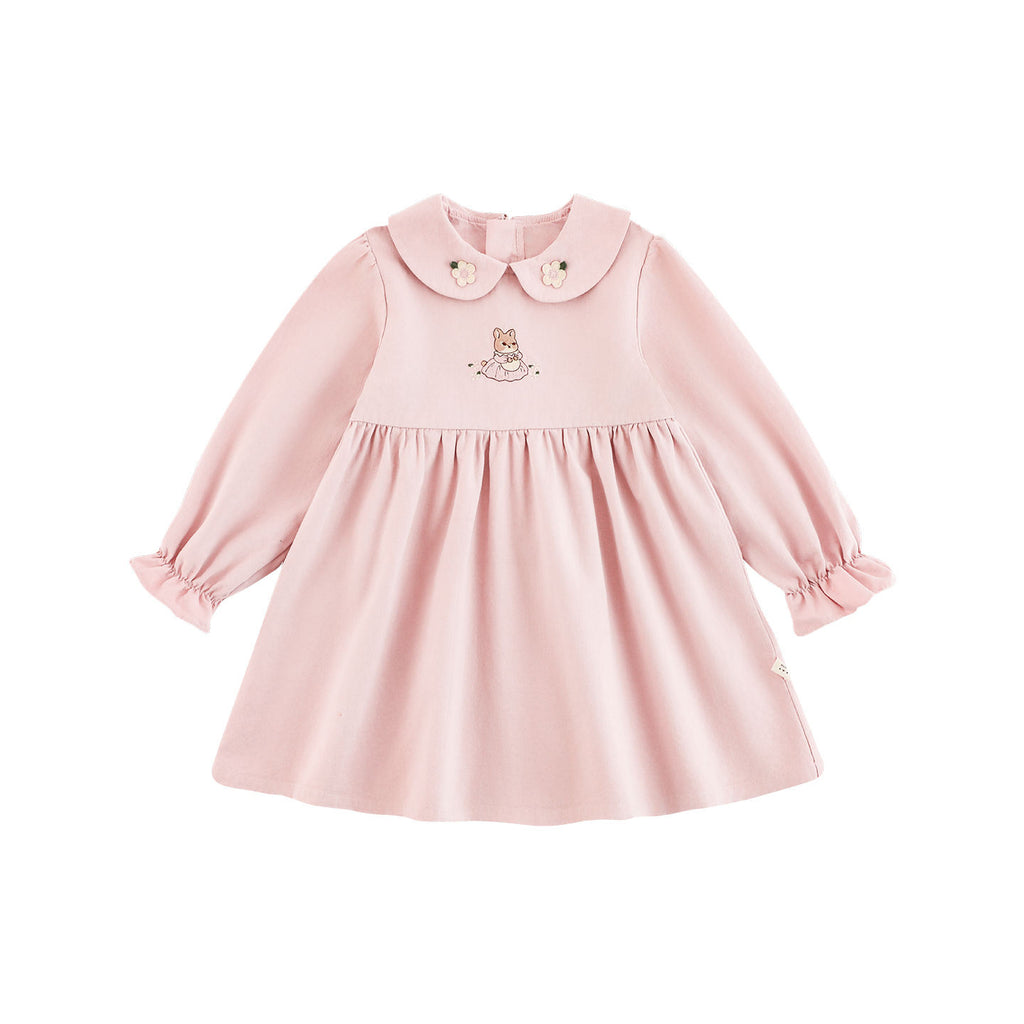 Robe de jeune fille à manches longues d'automne