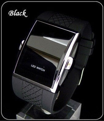 Montre de sport de la mode masculine Silicone Square