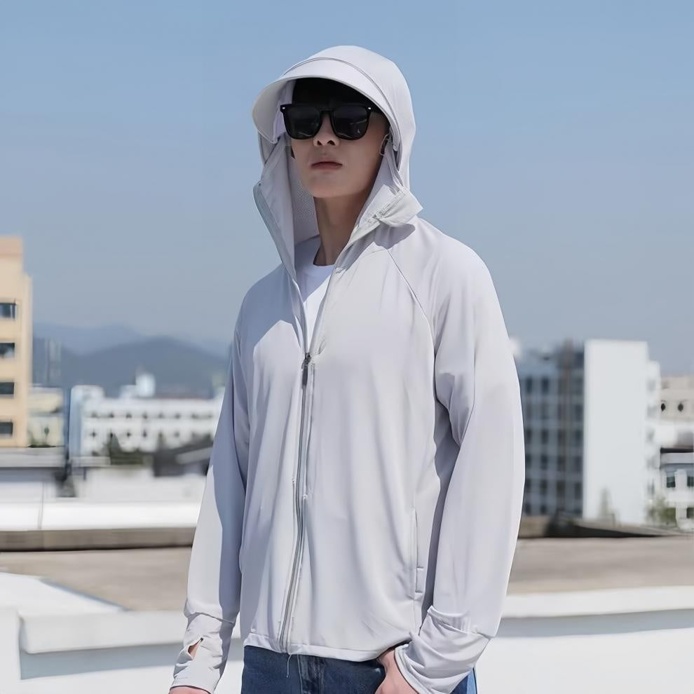 Ice Silk Sun Protection Vêtements Hommes Protection Veste de pêche