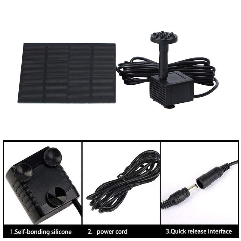 Panneau solaire Caractéristiques de l'eau Jardin Piscine Pond Poisson Fontaine de l'aquarium