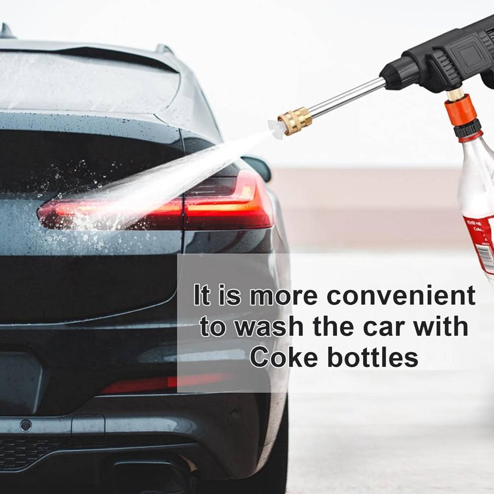 2 Batteries, Portable, Cordless Car Wash High-Pressure Water Jet Washer