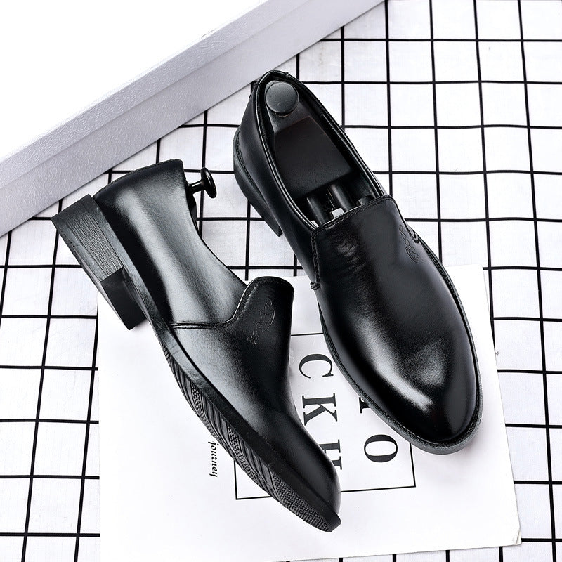 Hommes Casual Business Slip-on Chaussures en cuir avec un orteil pointu