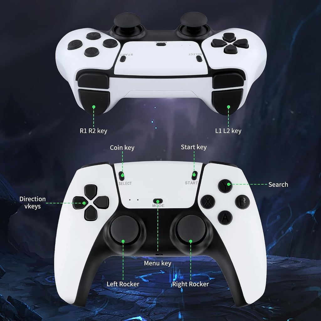 20000 Retro Video Game Console 4K HD TV Game Stick Encre.2 Contrôleur sans fil