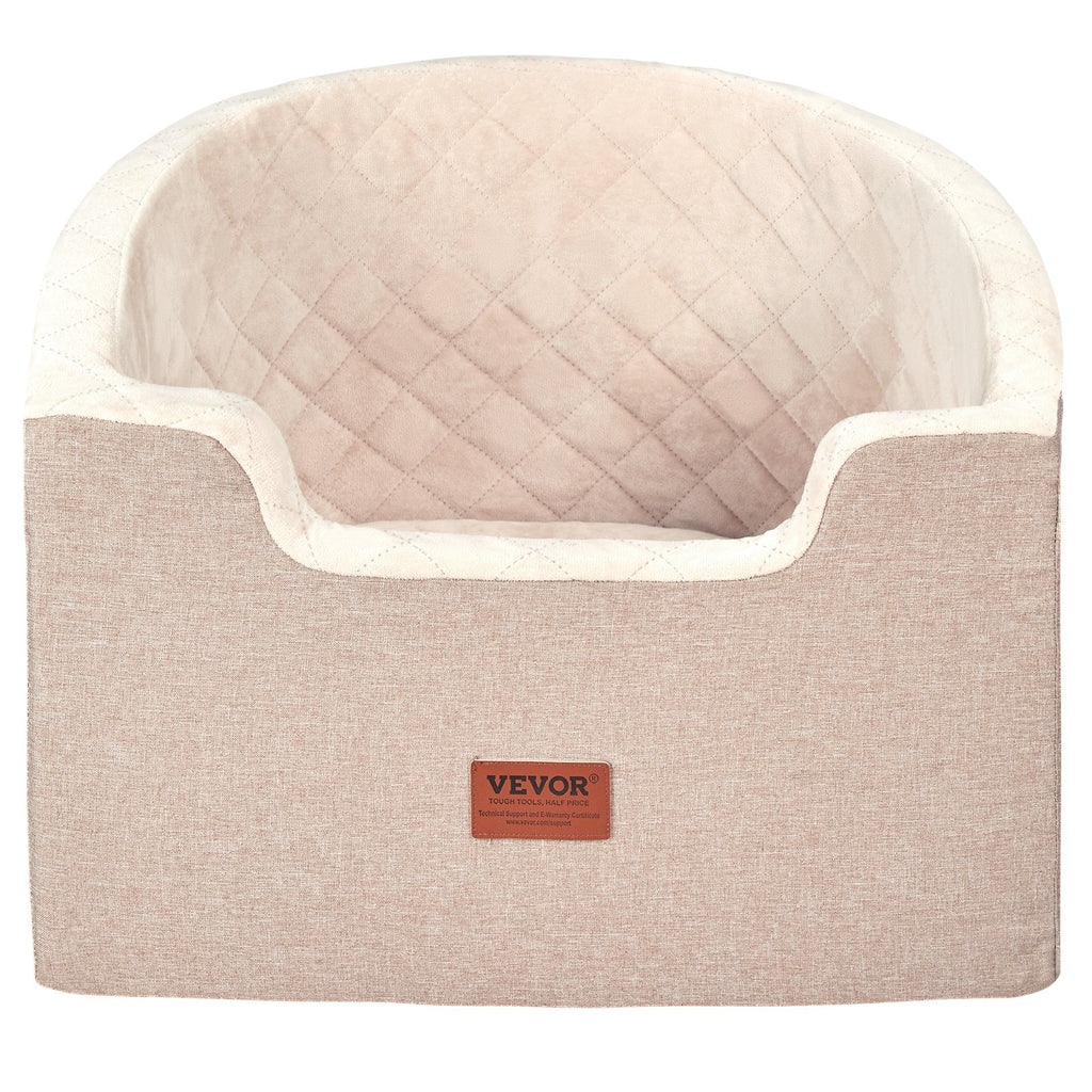 VEVOR Dog Booster Siège de voiture Pet Siège de voiture pour petit chien moyen jusqu'à 55 Lbs Brown
