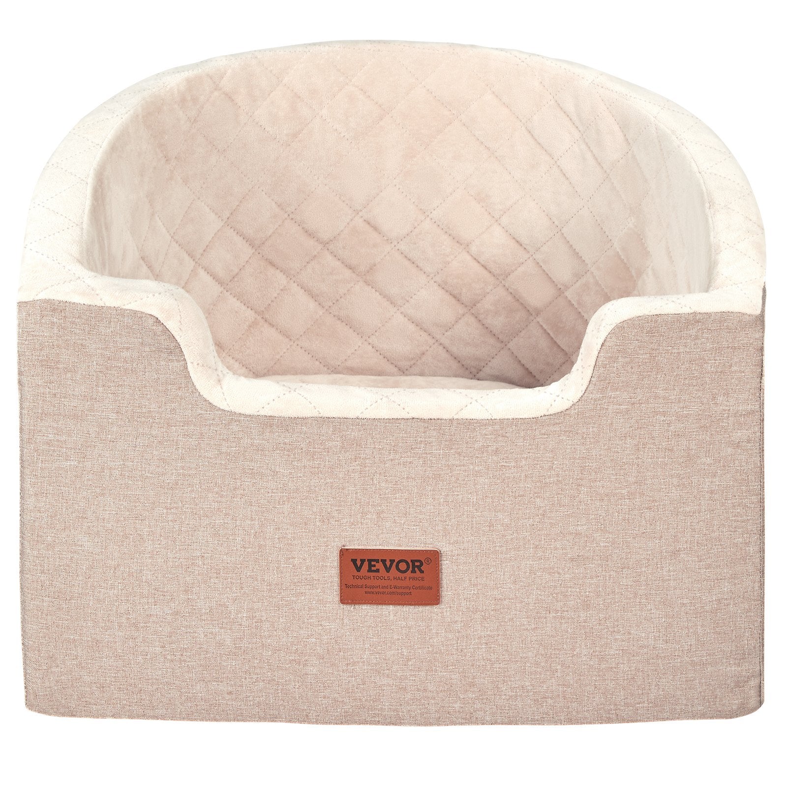 VEVOR Dog Booster Siège de voiture Pet Siège de voiture pour petit chien moyen jusqu'à 55 Lbs Brown