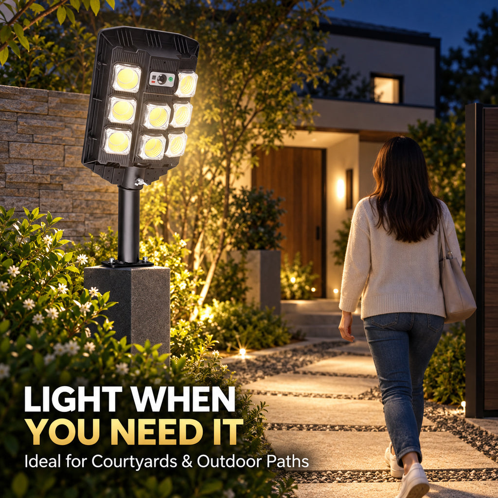 Capteur de mouvement solaire COB Garden Light W7101B 3 Pour la décoration de jardin LED Landscape Li
