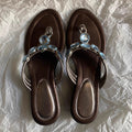 Un pas Slope Soled French Style Vintage Flip Flops