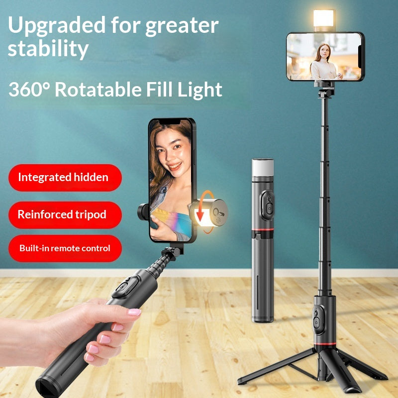 Mobile Phone Live Streaming Extension Pole Bluetooth Aluminum Alloy Desktop LED Fill Light